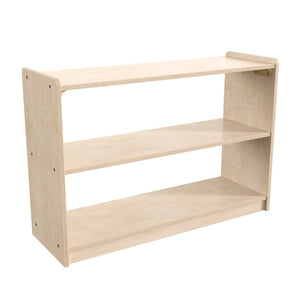 English Elm Bright Beginnings Extra Wide 2-Shelf Classroom Storage Unit - Durable, Safe, Kid-Friendly Design! MK-ME088030-GG