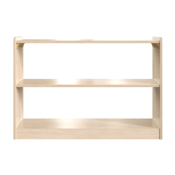 English Elm Bright Beginnings Extra Wide 2-Shelf Classroom Storage Unit - Durable, Safe, Kid-Friendly Design! MK-ME088030-GG