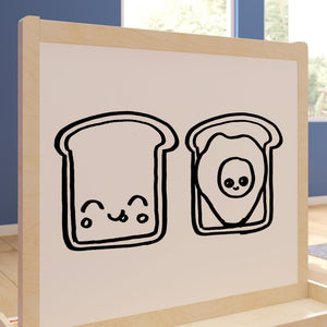 English Elm Bright Beginnings Mobile Art Station for 2 – Dual-Sided Chalkboard & Whiteboard with Storage & Wheels MK-ME09050-GG