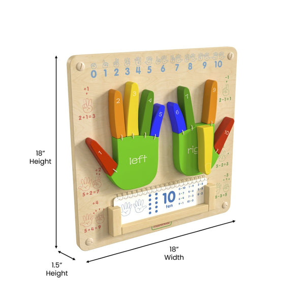 English Elm Bright Beginnings STEAM Wall Activity Board - Engaging Counting Play with Sensory Feedback & Safety! MK-ME09524-GG