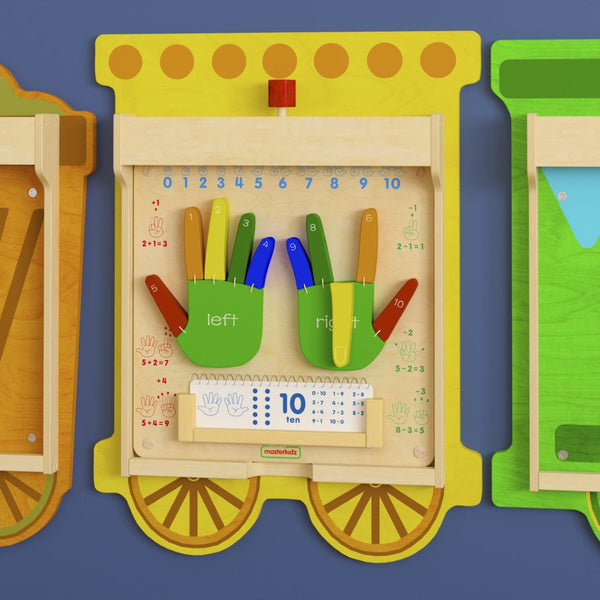 English Elm Bright Beginnings STEAM Wall Activity Board - Engaging Counting Play with Sensory Feedback & Safety! MK-ME09524-GG