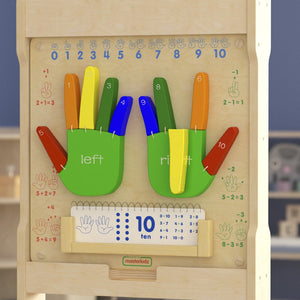 English Elm Bright Beginnings STEAM Wall Activity Board - Engaging Counting Play with Sensory Feedback & Safety! MK-ME09524-GG