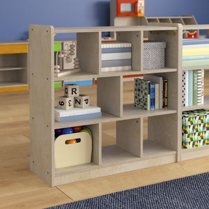 English Elm Bright Modular Wooden Classroom Storage Unit – 8 Sections, Durable, Kid-Friendly, Greenguard Certified MK-ME10513-GG