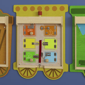 English Elm Bright Beginnings STEAM Wall Activity Board - Durable Birch Design for Hands-On Learning & Play MK-ME12531-GG