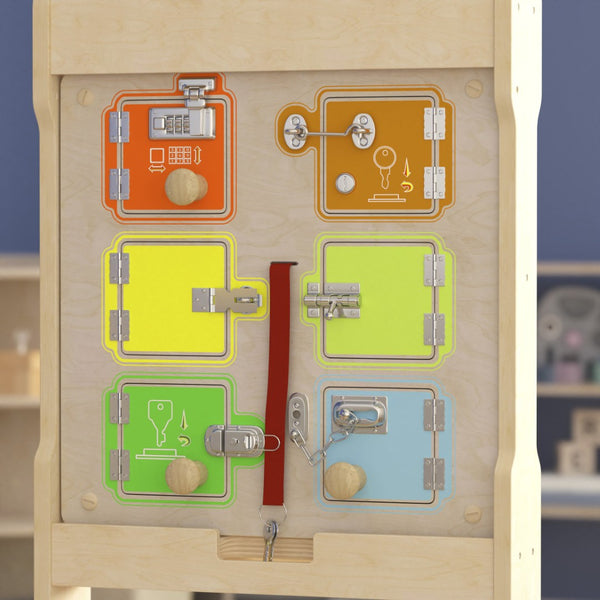 English Elm Bright Beginnings STEAM Wall Activity Board - Durable Birch Design for Hands-On Learning & Play MK-ME12531-GG