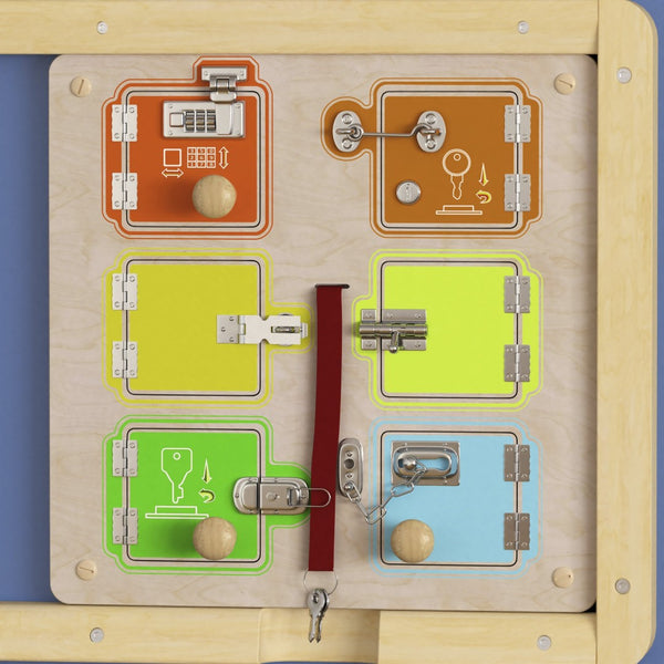 English Elm Bright Beginnings STEAM Wall Activity Board - Durable Birch Design for Hands-On Learning & Play MK-ME12531-GG