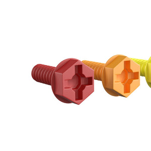 English Elm Bright Beginnings 512-Piece Commercial Grade Screw Accessory Pack for Engaging STEAM Learning Activities MK-ME12920-GG