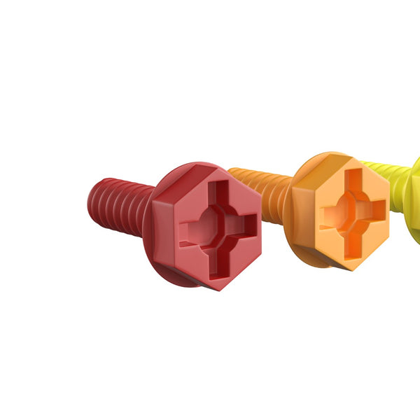 English Elm Bright Beginnings 512-Piece Commercial Grade Screw Accessory Pack for Engaging STEAM Learning Activities MK-ME12920-GG