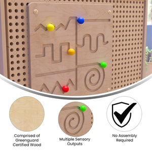 English Elm Bright Beginnings STEAM Wall Activity Board: Engaging Motor Skills Maze for Learning & Play MK-ME14337-GG