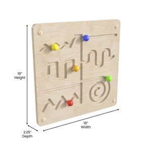English Elm Bright Beginnings STEAM Wall Activity Board: Engaging Motor Skills Maze for Learning & Play MK-ME14337-GG