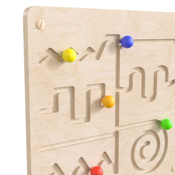 English Elm Bright Beginnings STEAM Wall Activity Board: Engaging Motor Skills Maze for Learning & Play MK-ME14337-GG