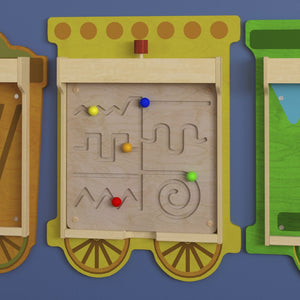 English Elm Bright Beginnings STEAM Wall Activity Board: Engaging Motor Skills Maze for Learning & Play MK-ME14337-GG