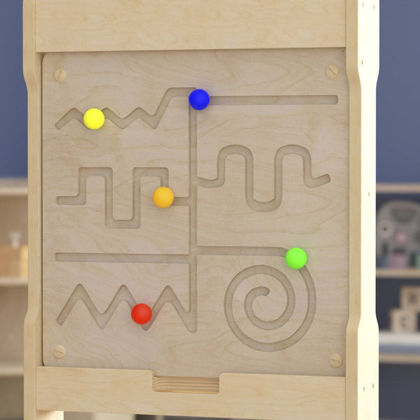 English Elm Bright Beginnings STEAM Wall Activity Board: Engaging Motor Skills Maze for Learning & Play MK-ME14337-GG