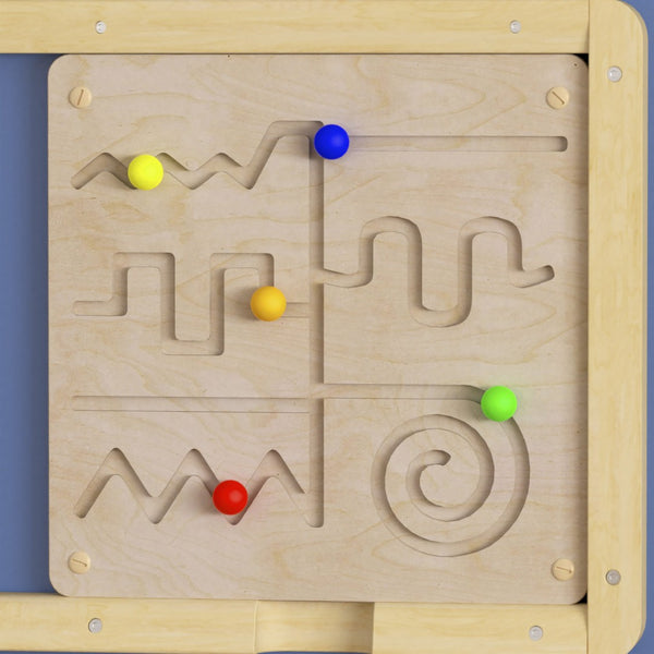 English Elm Bright Beginnings STEAM Wall Activity Board: Engaging Motor Skills Maze for Learning & Play MK-ME14337-GG