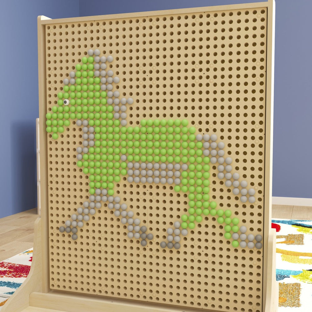 English Elm Bright 512-Piece Pastel Peg Accessory Pack for STEAM Learning Walls – Colorful Classroom Fun! MK-ME14450-GG