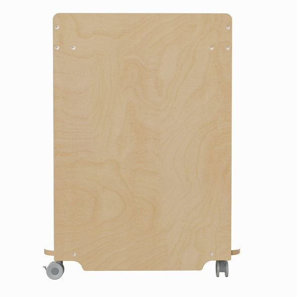 English Elm Bright Beginnings Mobile Wooden Storage Cart with Versatile Shelves, Locking Wheels & Safe Design MK-ME14504-GG