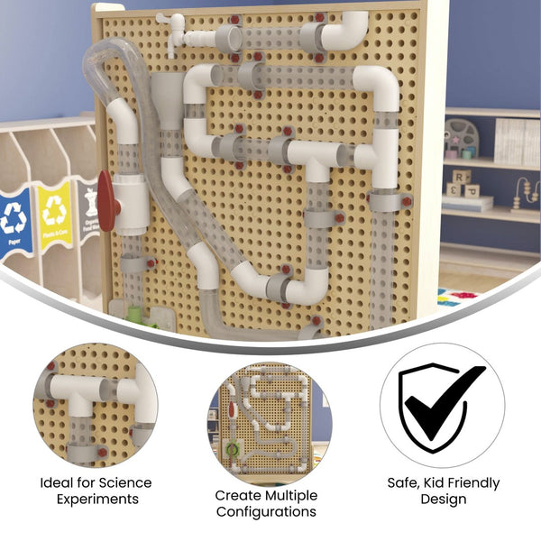 English Elm Bright Beginnings 80-Piece Pipe Builder Set for Creative STEAM Learning in Classrooms & Daycares MK-ME14788-GG