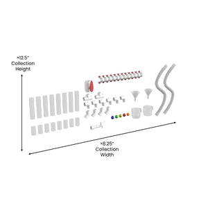 English Elm Bright Beginnings 80-Piece Pipe Builder Set for Creative STEAM Learning in Classrooms & Daycares MK-ME14788-GG