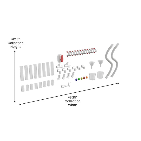 English Elm Bright Beginnings 80-Piece Pipe Builder Set for Creative STEAM Learning in Classrooms & Daycares MK-ME14788-GG