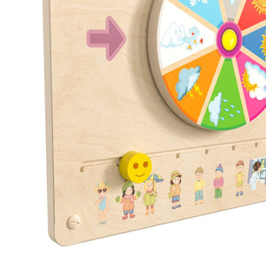 English Elm Bright Beginnings STEAM Wall Activity Board - Durable Weather Concepts Panel for Preschool Learning MK-ME16393-GG