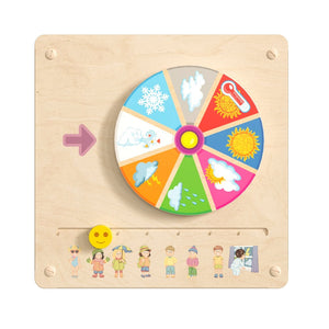 English Elm Bright Beginnings STEAM Wall Activity Board - Durable Weather Concepts Panel for Preschool Learning MK-ME16393-GG