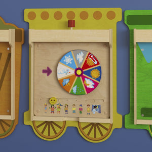 English Elm Bright Beginnings STEAM Wall Activity Board - Durable Weather Concepts Panel for Preschool Learning MK-ME16393-GG