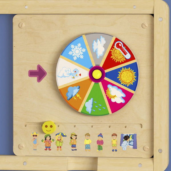 English Elm Bright Beginnings STEAM Wall Activity Board - Durable Weather Concepts Panel for Preschool Learning MK-ME16393-GG