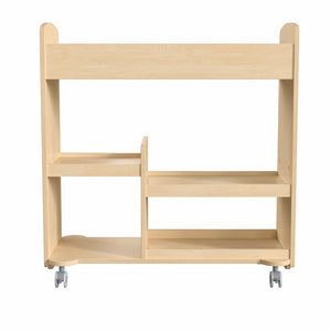 English Elm Bright Beginnings Mobile Storage Cart with 14 Round Compartments & Locking Wheels for Classrooms MK-ME16614-GG