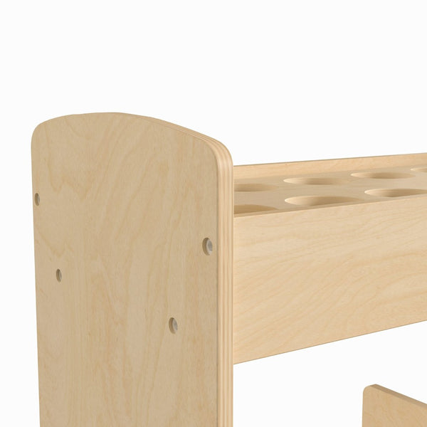 English Elm Bright Beginnings Mobile Storage Cart with 14 Round Compartments & Locking Wheels for Classrooms MK-ME16614-GG