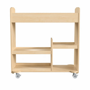 English Elm Bright Beginnings Mobile Storage Cart with 14 Round Compartments & Locking Wheels for Classrooms MK-ME16614-GG