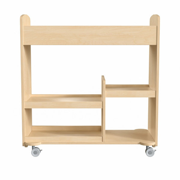 English Elm Bright Beginnings Mobile Storage Cart with 14 Round Compartments & Locking Wheels for Classrooms MK-ME16614-GG