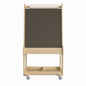 English Elm Bright Beginnings Mobile Dual-Sided Art Station for 2 Students – Locking Wheels & Storage Solutions! MK-ME16768-GG