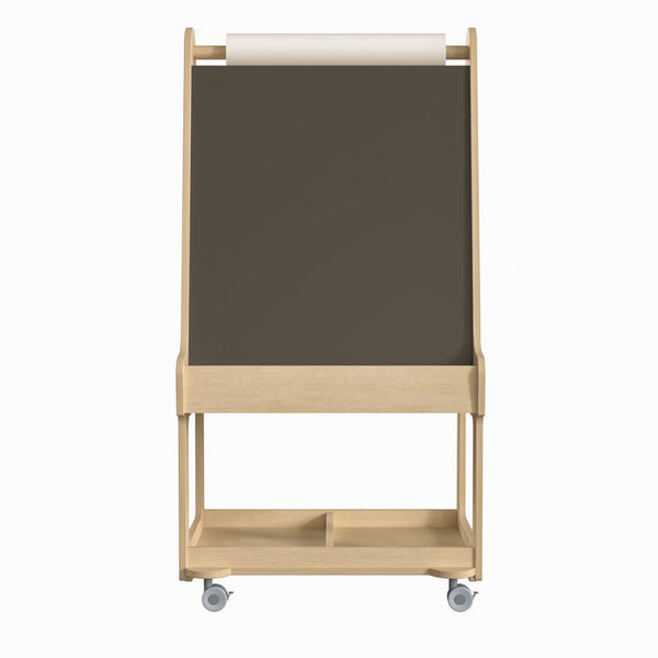 English Elm Bright Beginnings Mobile Dual-Sided Art Station for 2 Students – Locking Wheels & Storage Solutions! MK-ME16768-GG
