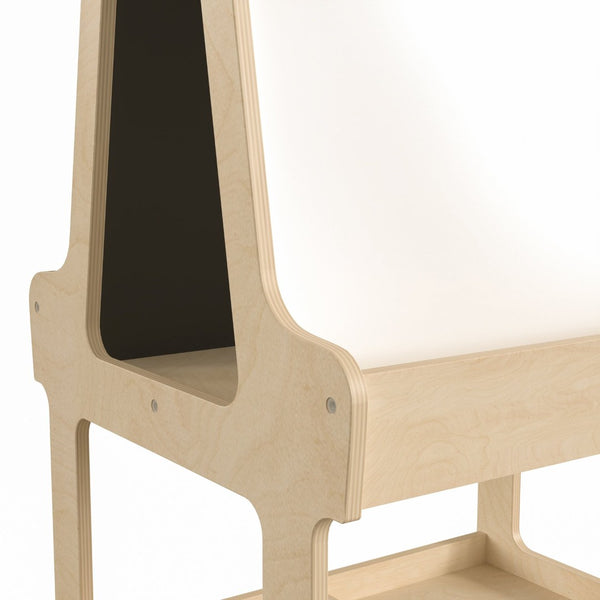 English Elm Bright Beginnings Mobile Dual-Sided Art Station for 2 Students – Locking Wheels & Storage Solutions! MK-ME16768-GG