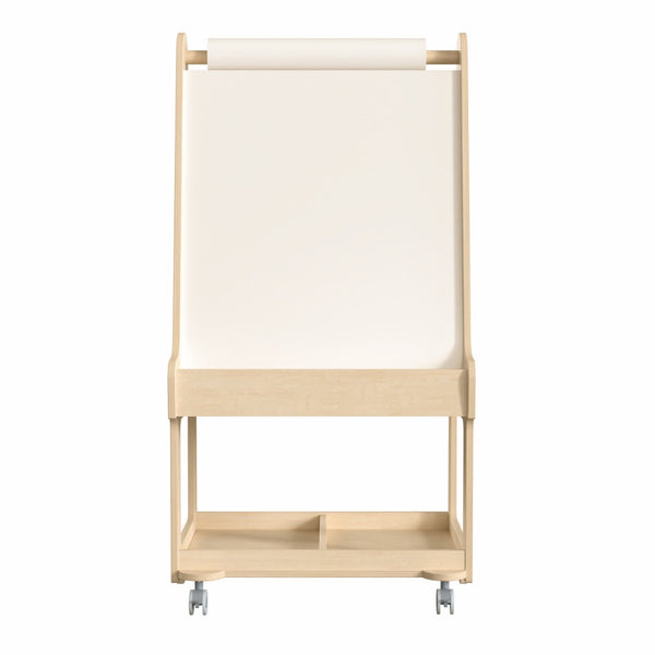 English Elm Bright Beginnings Mobile Dual-Sided Art Station for 2 Students – Locking Wheels & Storage Solutions! MK-ME16768-GG