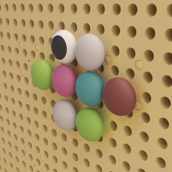 English Elm Bright Beginnings 64-Piece Jumbo Peg Set - Durable Pastel Accessories for Creative STEAM Learning Fun! MK-ME21120-GG