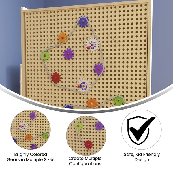 English Elm Bright Beginnings 79-Piece Multicolor Chain and Gears Set for STEAM Learning & Skill Development MK-ME24343-GG