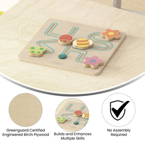 English Elm Bright Explorations STEM Insect Sliding Maze Board - Engaging Learning Tool for Fine Motor Skills MK-MK00682-GG