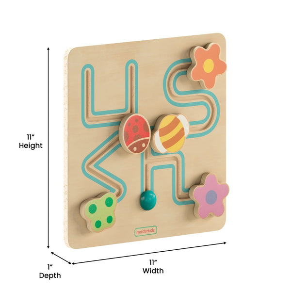 English Elm Bright Explorations STEM Insect Sliding Maze Board - Engaging Learning Tool for Fine Motor Skills MK-MK00682-GG