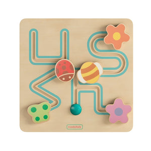 English Elm Bright Explorations STEM Insect Sliding Maze Board - Engaging Learning Tool for Fine Motor Skills MK-MK00682-GG