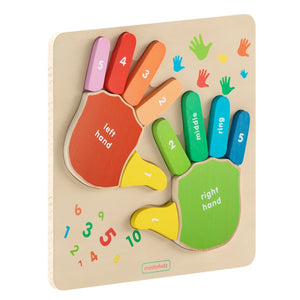 English Elm Bright Beginnings Birch Plywood STEM Counting Board – Montessori-Style Puzzle for Early Math Skills MK-MK01733-GG