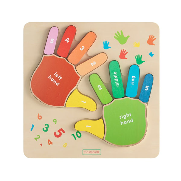 English Elm Bright Beginnings Birch Plywood STEM Counting Board – Montessori-Style Puzzle for Early Math Skills MK-MK01733-GG