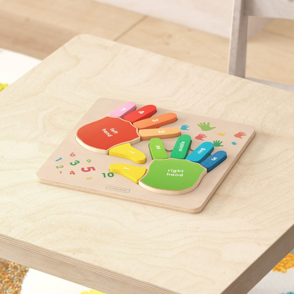 English Elm Bright Beginnings Birch Plywood STEM Counting Board – Montessori-Style Puzzle for Early Math Skills MK-MK01733-GG