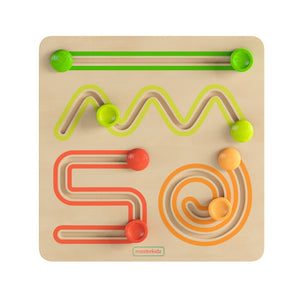 English Elm Bright Beginnings Commercial-Grade STEM Sliding Shapes Board for Engaging Early Learning Fun! MK-MK03164-GG