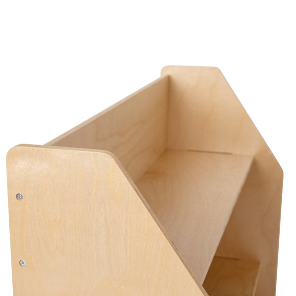 English Elm Hercules 3-Shelf Natural Wooden Book Display - Kid-Safe Design for Classrooms, Daycares & Playrooms MK-STR800H-GG