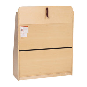 English Elm Hercules 4-Shelf Natural Wood Display Stand for Kids – Safe, Durable & Stylish for Home or Classroom Use MK-STR800L-GG