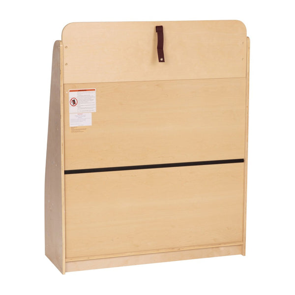 English Elm Hercules 4-Shelf Natural Wood Display Stand for Kids – Safe, Durable & Stylish for Home or Classroom Use MK-STR800L-GG