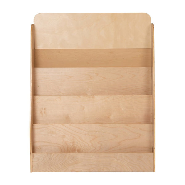 English Elm Hercules 4-Shelf Natural Wood Display Stand for Kids – Safe, Durable & Stylish for Home or Classroom Use MK-STR800L-GG