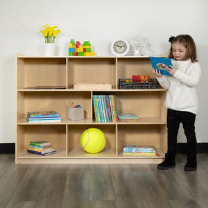 English Elm Hercules Wooden 8-Section Storage Cabinet for Classrooms and Playrooms - Safe, Durable Design Solutions Natural In Stock. Usually ships in 24 - 48 business hours MK-STRG002-GG