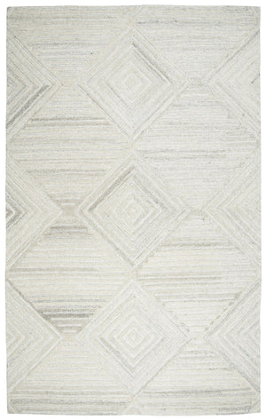 Alora Decor Makalu Hand‑Tufted Natural Wool Rug With Persian‑Inspired Geometric Motif, Eco-Friendly Texture And Luxury 5' x 8' MAKMK100937550508